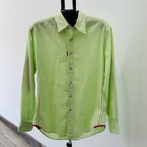 Robert Graham 'The Freshly Laundered Shirt', Green, Button-down, LS, Size Large